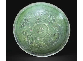 BÁT MEN LỤC TRIỀU LÝ越南李朝刻划花碗A