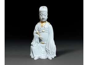 Minh kỳ đức hoá bạch dứu văn xương đế quân toạ tượng(晚明德化白釉文昌帝君坐像)