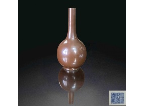 Thanh Càn Long  Tử kim dứu trường cảnh bình清乾隆 紫金釉长颈瓶 