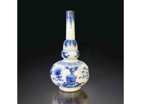 Thanh khang hy thanh hoa bác cổ văn đại cát bình清康熙青花博古纹大吉瓶 