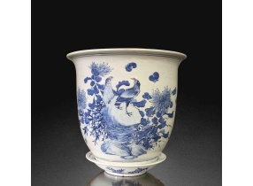 Thanh thanh hoa hoa điểu văn hoa bồn清青花花鸟纹花盆